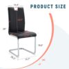 (Set of 4) Material Bow Shaped Chairs Perfectly Integrated Into Industrial And Modern Home Design - Black - Image 3