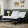 Copper Lux - 14" Split Top California King Plush Memory Foam Mattress With Phase Change Cooling Fabric - White / Gray - Image 2