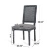 French Country Dining Chair Set With Upholstered Seats And Weathered - Gray - Image 3