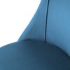 Modern Velvet Dining Chair Set Fabric Upholstery, Metal Legs (Set of 4) - Blue / Black - Image 9