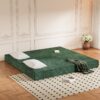 Convertible Couch Bed With 2 Pillows, 3 Seat Folding Floor Couch & King Size Bed Mattress, Diy Combination - Green - Image 8