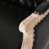 French Country Chesterfield Style Tufted Loveseat - Black - Image 11