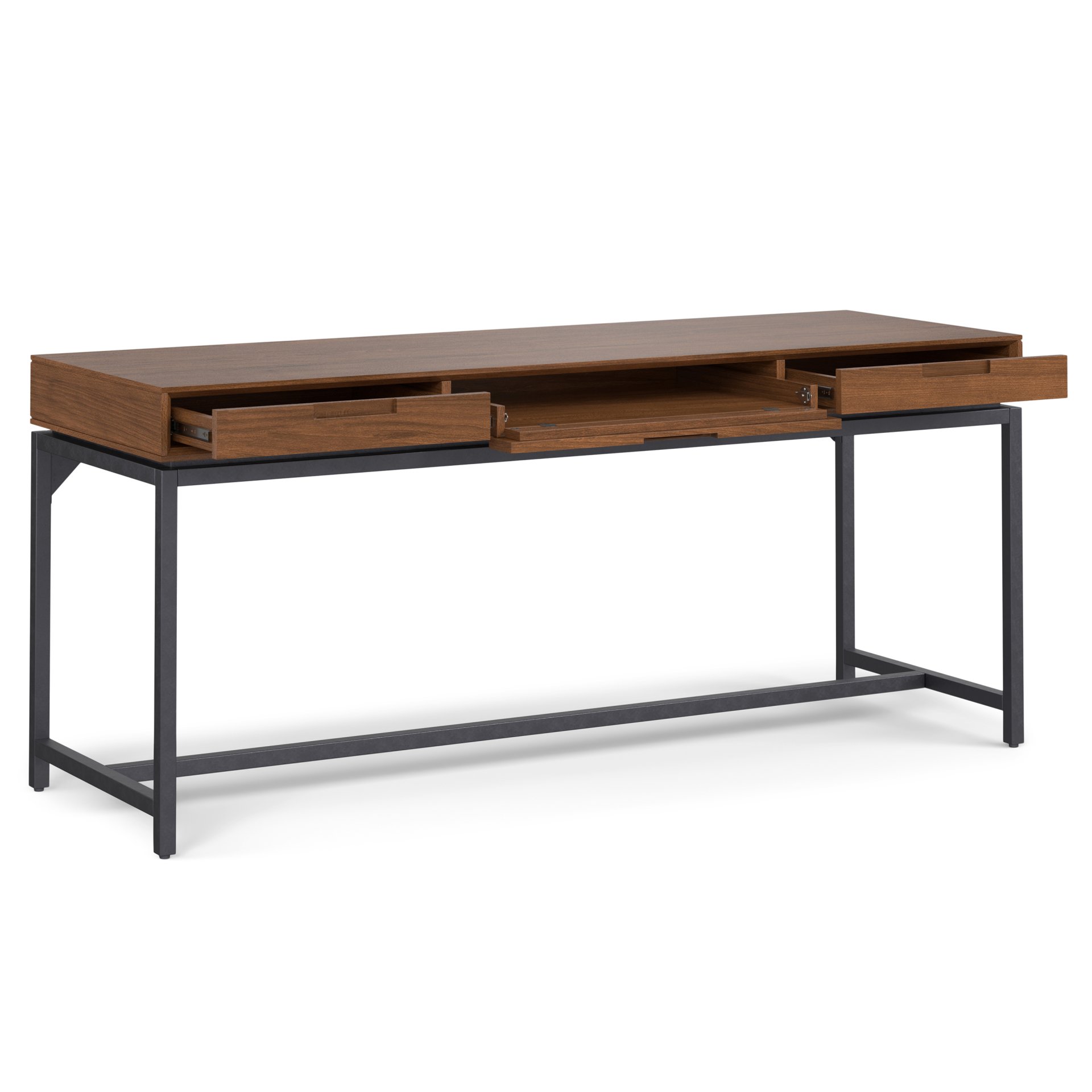 Banting - Mid Century Wide Desk - Walnut Veneer - Image 10