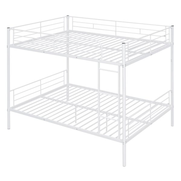 Full Over Full Metal Bunk Bed - White