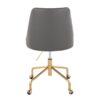 Marche - Contemporary Adjustable Office Chair With Casters - Gold / Gray - Image 4
