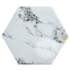 Hexagonal Coffee Table With Pattern Stickers And Multi Hole Design For Extra Storage - White - Image 12