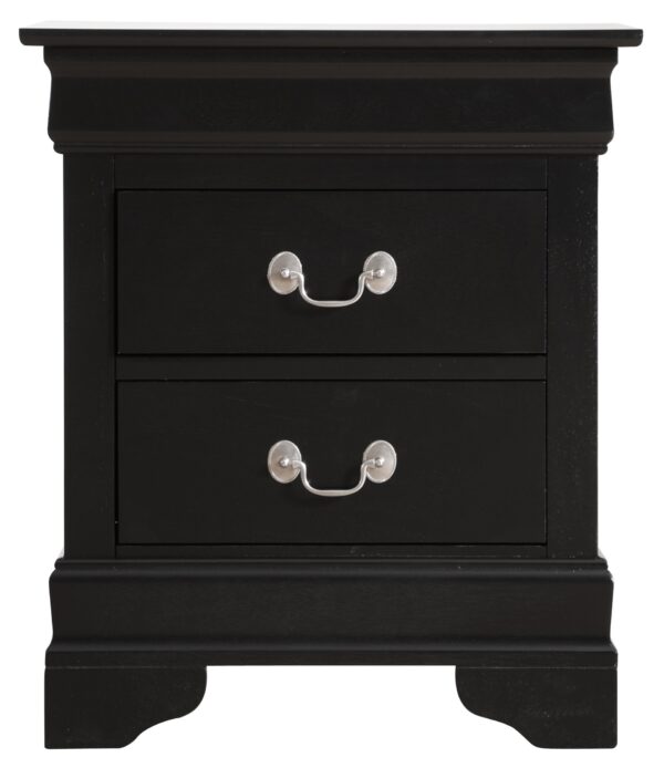 Louis Phillipe - Elegant Traditional Nightstand - Black
