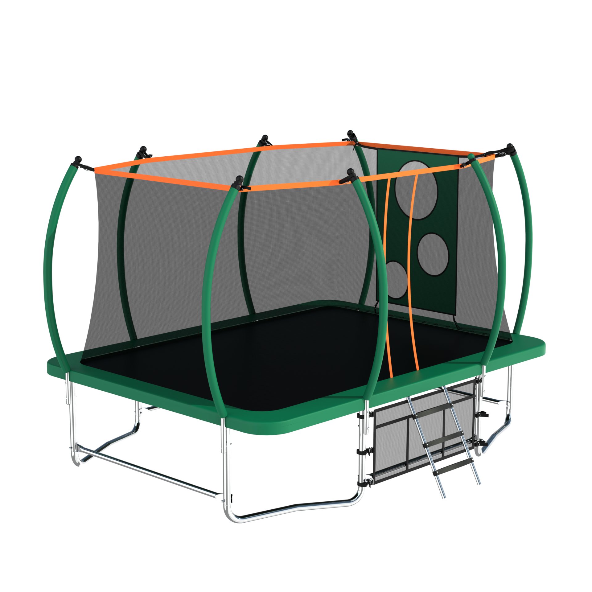Outdoor Square Trampolines For Kids Adults Long Rectangular Tumbling Trampoline - Green - Image 3