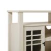 Transitional 2 Door Sideboard With Windowpane Design - Ivory Oak - Image 3