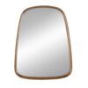 Irrgeular Mirror With Wood Frame, Wall Mirror For Living Room Bathroom Entryway - Brown - Image 2