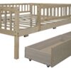 Full Size Daybed Bed With Two Drawers - Natural - Image 3