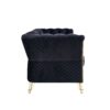 Modern Tufted Velvet Sofa For Living Room - Black - Image 9