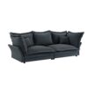 Modern Comfy Upholstered Sofa Cloud Couch, Deep Seat Couches With Multiple Large Soft Pillows, Convertible Deep Seat Chaise Langue For Living Room - Gray - Image 12