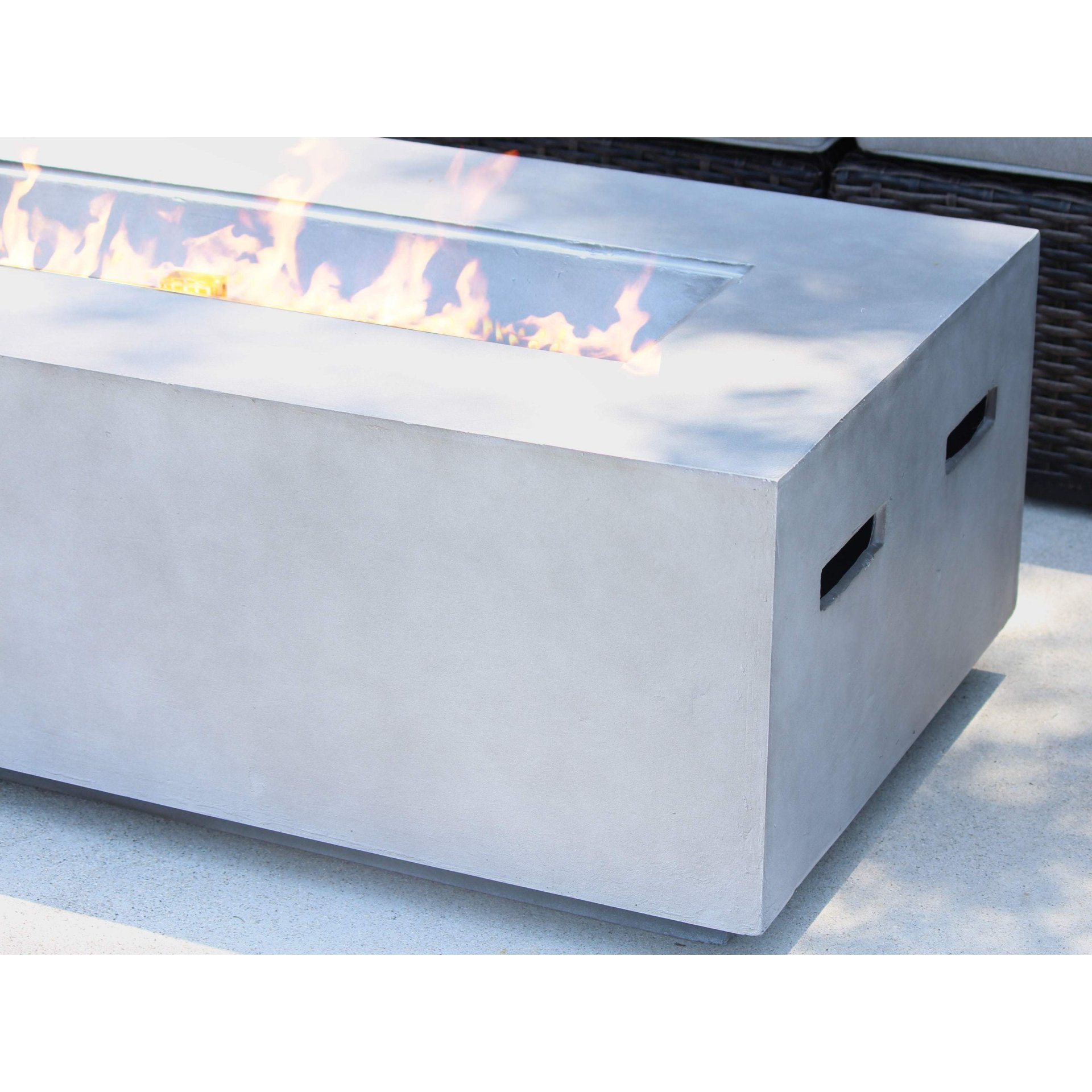 Propane Outdoor Fire Pit Table - Cream White - Image 4