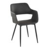 Margarite - Contemporary Dining Chair (Set of 2) - Black / Gray - Image 2
