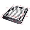Motoring Rooftop Cargo Carrier Basket Steel 42" Universal Fit Roof Rack - Black - Image 10