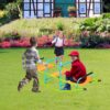 Xss008 High Quality Kids Seesaw Plastic Seat Playground Equipment Cute Baby Plastic Rocker Outdoor Children Steel Tube For Kids Age 3+ - Green / Blue - Image 2