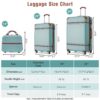 Hardshell Luggage Sets 3 Pieces 20" / 24" Luggages And Cosmetic Case Spinner Suitcase With Tsa Lock Lightweight - Green - Image 3