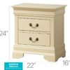 Louis Phillipe - Elegant Traditional Nightstand - Beige - Image 7