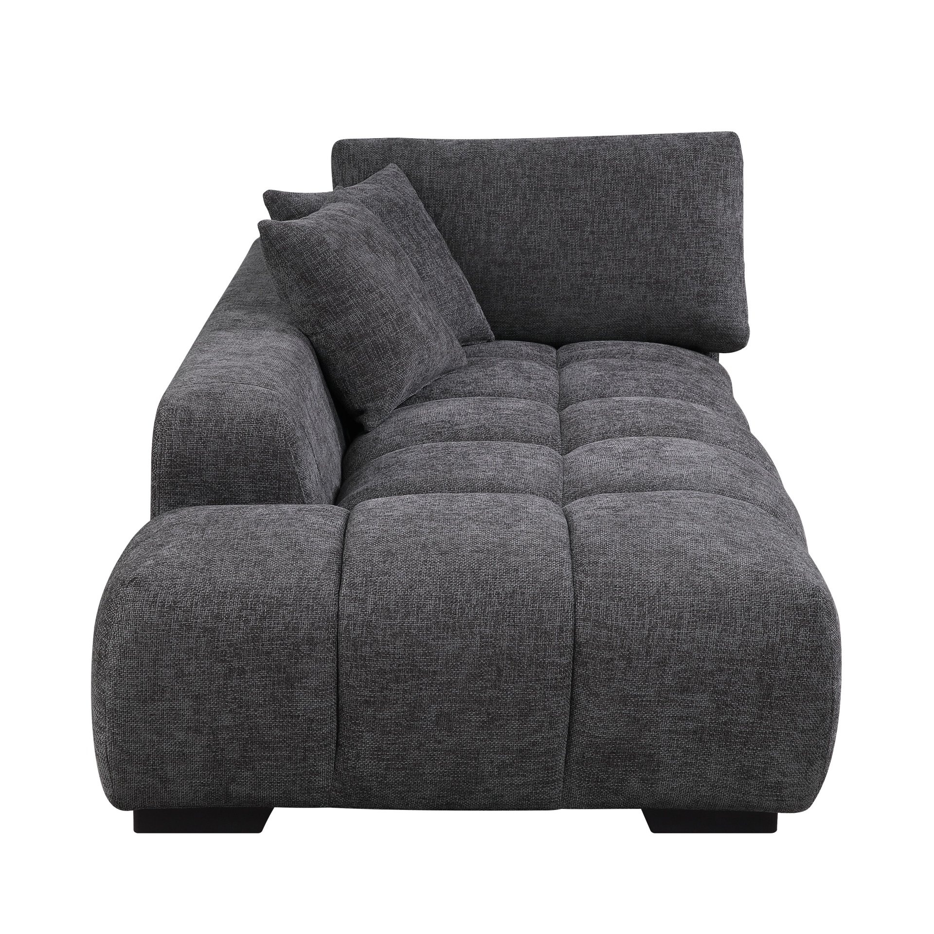 Chosen - Sectional Sofa With Toss Pillows And 1 Chaise - Gray - Image 7