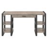 Modern Computer Desk With USB Ports - Driftwood - Image 2