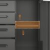 Sturdy Metal Tool Storage Cabinet With Wheels Heavy Duty Garage And Office Organizer, Steel - Brushed Nickel - Image 9
