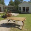 Multi-Function Wooden Foldable Portable Patio Dining Table, Indoor And Outdoor Universal - Natural - Image 6