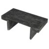 American Vintage Industrial Coffee Table, Premium Reclaimed Wood Texture, Double Tier Structure - Antique Black - Image 8