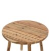Round Dining Table, Solid Wood - Natural Wood / Brown - Image 5