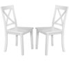 5 Pieces Dining Table And Chairs Set For 4 Persons, Kitchen Room Solid Wood Table With 4 Chairs - White - Image 16