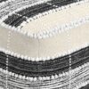 Barley - Square Pouf - White / Beige / Black - Image 3