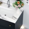 Elegant Vanity Top With Undermount Sink And Backsplash, Sintered Stone - Carrara White Marble - Image 8