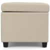 Avalon - Extra Large Storage Ottoman Bench - Satin Cream - Image 5