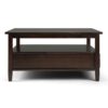 Warm Shaker - Square Coffee Table - Tobacco Brown - Image 3