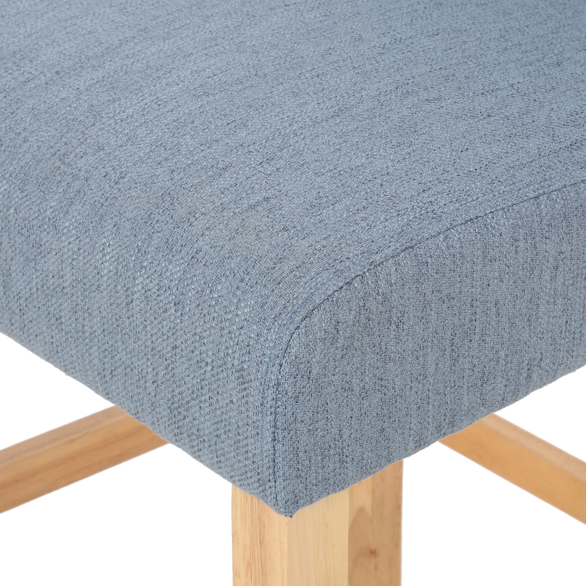 Vienna - Contemporary Fabric Tufted Wingback 27 Inch Counter Stools, (Set of 2) - Light Blue / Natural - Image 14