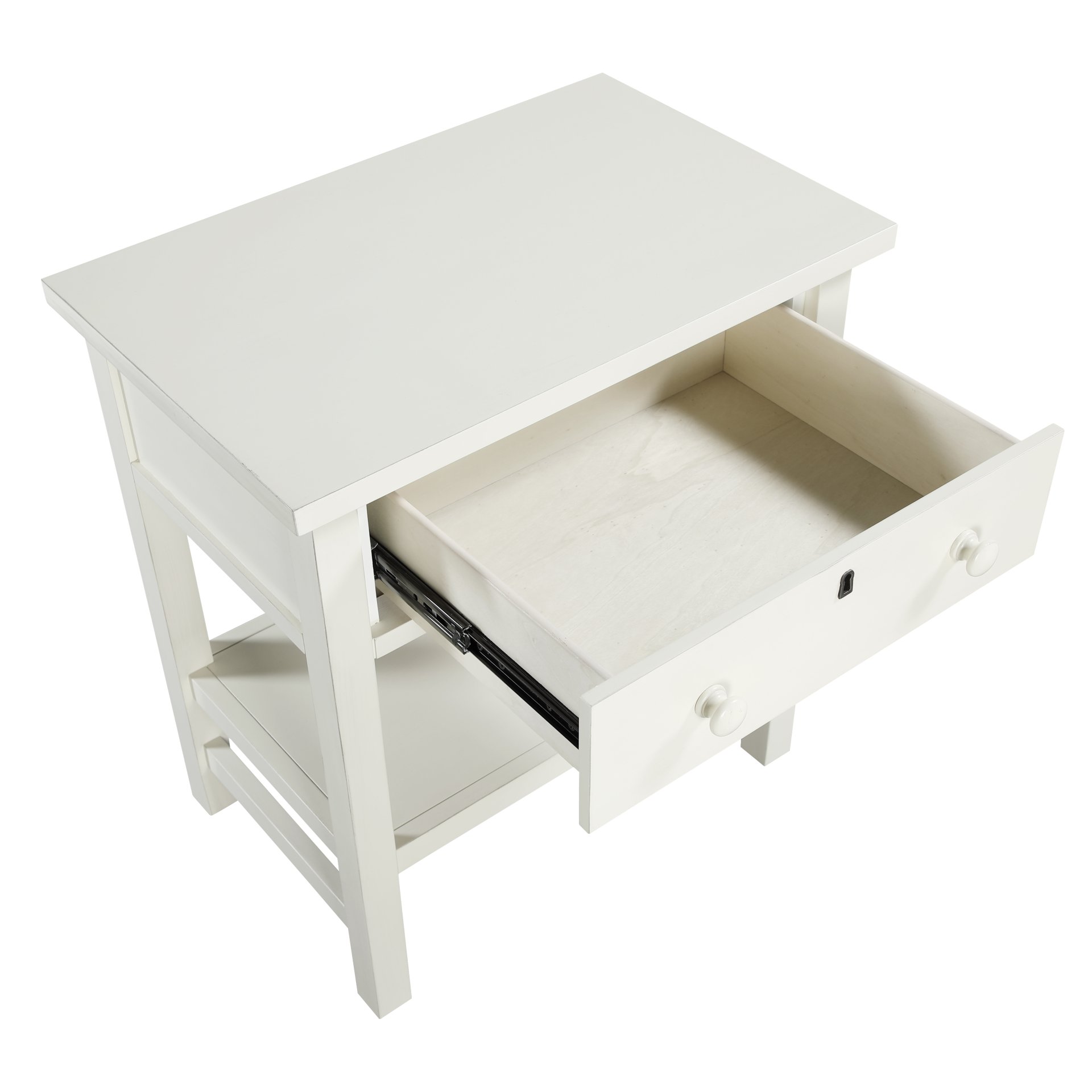 Finley - 1 Drawer Storage Nightstand - Antique White - Image 6