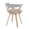 Gardenia - Mid-Century Modern Dining / Chair - White Washed / Gray - Image 3
