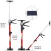 Steel Adjustable Support Pole 4 Pack With Carry Bag, Third Hand Support System For Drywalls And Cabinets, Extends 20 To 45" - Black / Red - Image 3