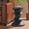 Side Table Modern Concrete Accent Piece - Black - Image 6