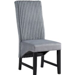 Kini - Corduroy Side Chair (Set of 2) - Black / Gray