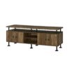 Ensata II - TV Stand - Rustic Oak / Black - Image 10