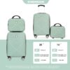 2 Piece Luggage Set With Spinner Wheels, Lightweight Suitcase (20 / 14) - Olive Green - Image 3
