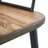Industrial Inspired Indoor Dining Chair With Metal Legs And Birch (Set of 2) - Black / Natural - Image 15