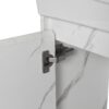 Minimalist Wall Mounted Bathroom Vanity With Ceramic Sink And Storage Cabinet - Carrara White - Image 16