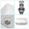 Sink 30" Apron Front Single Bowl With Arch Edge For Kitchen - White - Image 6