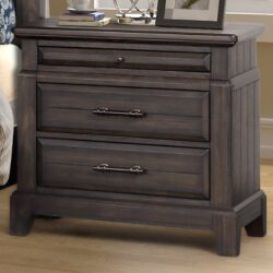 2 Drawer Nightstand Elegant Design - Mahogany