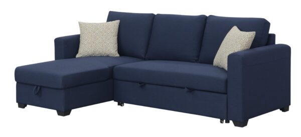 Pensole - Reversible Pop - Up Sleeper Sectional - Blue