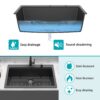 Quartz Kitchen Sink 33" X 22" Granite Composite Drop In Workstation - Black - Image 7