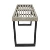 Intrinsic - Outdoor Dining Bench With Iron Legs And Slat Top - Black / Gray - Image 9