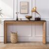 Modern Wood Console Table Entryway Table Sofa Table & Contemporary Design - Black / Natural - Image 2